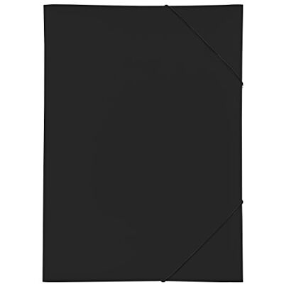 Pagna Chemise à élastique en polypropylène 3 rabats A3 Noir 21638-01 - Publicité Pagna Chemise à élastique en polypropylène 3 rabats A3 Noir 21638-01 - Publicité