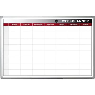 Bi-Office Earth Tableau Planning Magnétique Hebdomadaire avec Cadre en Aluminium 90 x 60 cm - Publicité Bi-Office Earth Tableau Planning Magnétique Hebdomadaire avec Cadre en Aluminium 90 x 60 cm - Publicité