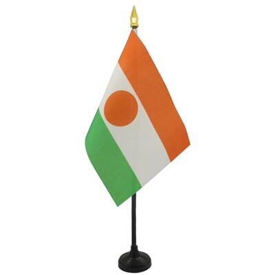 AZ FLAG Mini Drapeau Niger De Table 15x10 cm Drapeau Nigérien De Bureau 100% Polyester Avec Hampe Pointe Dorée 25cm - Publicité AZ FLAG Mini Drapeau Niger De Table 15x10 cm Drapeau Nigérien De Bureau 100% Polyester Avec Hampe Pointe Dorée 25cm - Publicité