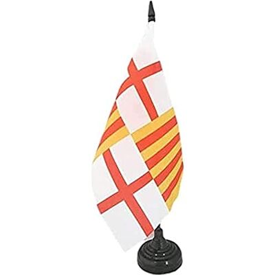 AZ FLAG Drapeau De Table Barcelone 21x14 cm Petit Drapeau De La Ville De Barcelona De Bureau 100% Polyester Avec Hampe De 25cm Et Socle En Plastique Noir - Publicité AZ FLAG Drapeau De Table Barcelone 21x14 cm Petit Drapeau De La Ville De Barcelona De Bureau 100% Polyester Avec Hampe De 25cm Et Socle En Plastique Noir - Publicité