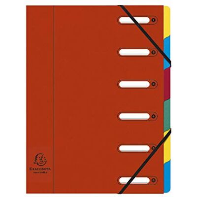 Exacompta Réf. 55065E 1 trieur HARMONIKA avec élastiques et fenêtres découpées couverture en carte lustrée dos extensible 6 compartiments pour A4 dim 24,5 x 32 cm couleur rouge - Publicité Exacompta Réf. 55065E 1 trieur HARMONIKA avec élastiques et fenêtres découpées couverture en carte lustrée dos extensible 6 compartiments pour A4 dim 24,5 x 32 cm couleur rouge - Publicité