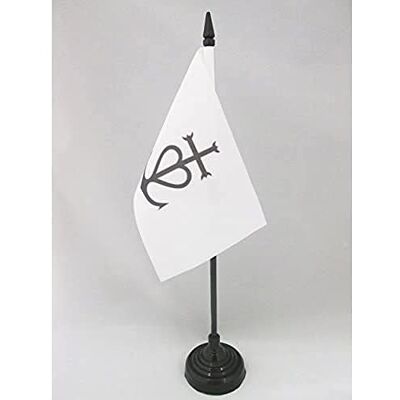 AZ FLAG Drapeau De Table Croix de Camargue 15x10 cm Mini Drapeau Camarguais De Bureau 100% Polyester Avec Hampe De 25cm Et Socle En Plastique Noir - Publicité AZ FLAG Drapeau De Table Croix de Camargue 15x10 cm Mini Drapeau Camarguais De Bureau 100% Polyester Avec Hampe De 25cm Et Socle En Plastique Noir - Publicité