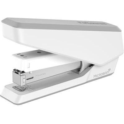 Fellowes Agrafeuse LX850 Easy Press™, Pleine bande pour le bureau, moindre effort, revêtement Microban®, Ôte-agrafes intégré, agrafe jusqu'à 25 feuilles, pour agrafes 24/6 26/6 mm, Blanc, 5011801 - Publicité Fellowes Agrafeuse LX850 Easy Press™, Pleine bande pour le bureau, moindre effort, revêtement Microban®, Ôte-agrafes intégré, agrafe jusqu'à 25 feuilles, pour agrafes 24/6 26/6 mm, Blanc, 5011801 - Publicité