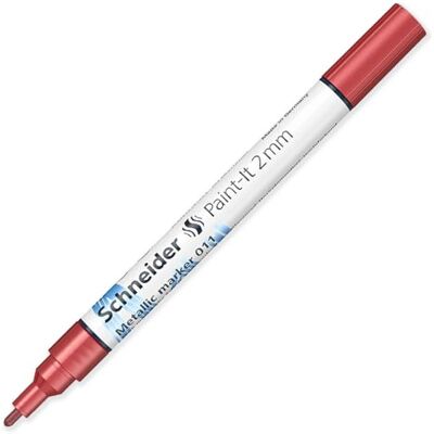Schneider Marqueur métallique Paint-it 011 2mm rouge métallique - Publicité Schneider Marqueur métallique Paint-it 011 2mm rouge métallique - Publicité
