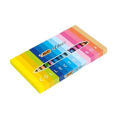 BIC Collection Spéciale 4 Couleurs 15 Stylos-Bille Pointe Moyenne (1,00 mm) et Pointe Large (1,6 mm) Couleurs d’Encre Assorties, Boîte de 15 - Publicité BIC Collection Spéciale 4 Couleurs 15 Stylos-Bille Pointe Moyenne (1,00 mm) et Pointe Large (1,6 mm) Couleurs d’Encre Assorties, Boîte de 15 - Publicité