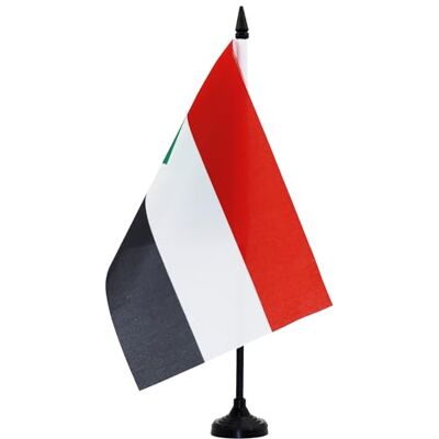 AZ FLAG Drapeau De Table Soudan 21x14 cm Petit Drapeau Soudanais De Bureau 100% Polyester Avec Hampe De 25cm Et Socle En Plastique Noir - Publicité AZ FLAG Drapeau De Table Soudan 21x14 cm Petit Drapeau Soudanais De Bureau 100% Polyester Avec Hampe De 25cm Et Socle En Plastique Noir - Publicité