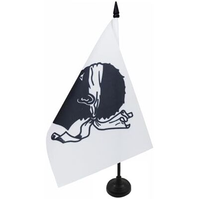 AZ FLAG Lot de 10 Drapeau De Table Corse 21x14 cm 10 Petits Drapeaux Province Corse De Bureau 100% Polyester Avec Hampe De 25cm Et Socle En Plastique Noir - Publicité AZ FLAG Lot de 10 Drapeau De Table Corse 21x14 cm 10 Petits Drapeaux Province Corse De Bureau 100% Polyester Avec Hampe De 25cm Et Socle En Plastique Noir - Publicité