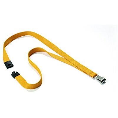 Durable SOFT COLOUR Lacet textile avec mousqueton Ocre - Publicité Durable SOFT COLOUR Lacet textile avec mousqueton Ocre - Publicité