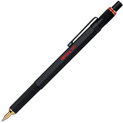 Rotring 800 stylo bille pointe moyenne encre noir corps noir rechargeable - Publicité Rotring 800 stylo bille pointe moyenne encre noir corps noir rechargeable - Publicité
