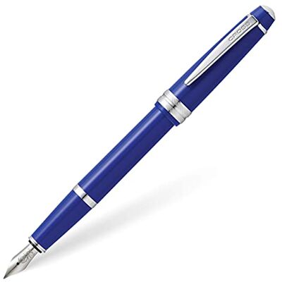 CROSS Bailey Light Stylo à bille Stylo plume Plume moyenne Medium Nib Bleu brillant - Publicité CROSS Bailey Light Stylo à bille Stylo plume Plume moyenne Medium Nib Bleu brillant - Publicité