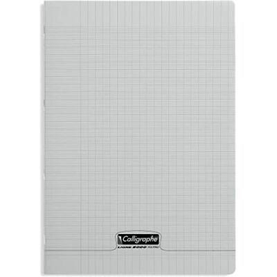 Calligraphe Cahier piqué POLYPRO 21x29,7 cm 96p séyès 90g Gris - Publicité Calligraphe Cahier piqué POLYPRO 21x29,7 cm 96p séyès 90g Gris - Publicité