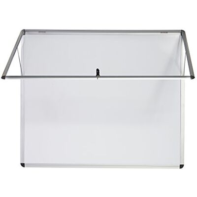 Bi-Office Enclore Tableau d'affichage vitrine d'intérieur d'ouverture vertical magnétique 706 x 653 mm Blanc - Publicité Bi-Office Enclore Tableau d'affichage vitrine d'intérieur d'ouverture vertical magnétique 706 x 653 mm Blanc - Publicité
