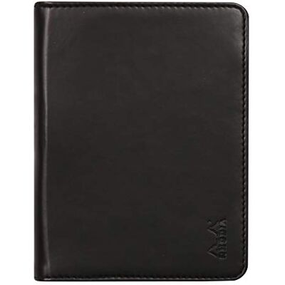 Rhodia 212001C Livret Porte-Bloc et Porte-Documents N°12 Noir pour Bloc-Notes ou Carnets de Format B7 (8,5 x 12 cm) Simili Cuir Italien Premium Collection - Publicité Rhodia 212001C Livret Porte-Bloc et Porte-Documents N°12 Noir pour Bloc-Notes ou Carnets de Format B7 (8,5 x 12 cm) Simili Cuir Italien Premium Collection - Publicité