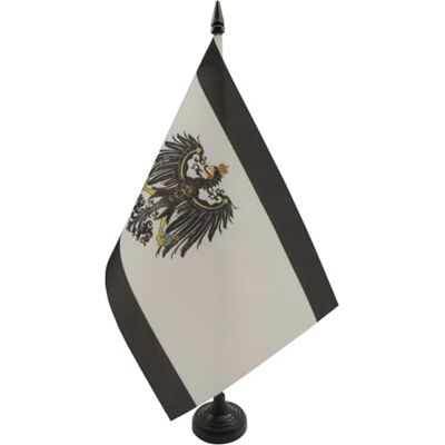 AZ FLAG Drapeau De Table Royaume de Prusse 1701-1918 21x14 cm Petit Drapeau Prussien De Bureau 100% Polyester Avec Hampe De 25cm Et Socle En Plastique Noir - Publicité AZ FLAG Drapeau De Table Royaume de Prusse 1701-1918 21x14 cm Petit Drapeau Prussien De Bureau 100% Polyester Avec Hampe De 25cm Et Socle En Plastique Noir - Publicité