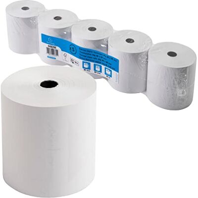 Exacompta 50 Bobines de Caisse 80mmx80mm 1 Pli 44g/m² Métrage 95 m - Publicité Exacompta 50 Bobines de Caisse 80mmx80mm 1 Pli 44g/m² Métrage 95 m - Publicité
