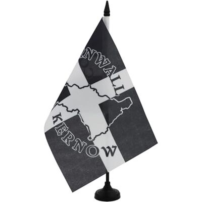 AZ FLAG Drapeau De Table Cornouailles avec carte 21x14 cm Petit Drapeau Cornwall Kernow De Bureau 100% Polyester Avec Hampe De 25cm Et Socle En Plastique Noir - Publicité AZ FLAG Drapeau De Table Cornouailles avec carte 21x14 cm Petit Drapeau Cornwall Kernow De Bureau 100% Polyester Avec Hampe De 25cm Et Socle En Plastique Noir - Publicité
