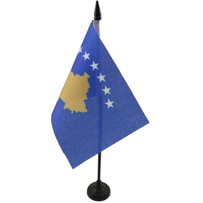 AZ FLAG Drapeau De Table Kosovo 15x10 cm Mini Drapeau Kosovard De Bureau 100% Polyester Avec Hampe De 25cm Et Socle En Plastique Noir - Publicité AZ FLAG Drapeau De Table Kosovo 15x10 cm Mini Drapeau Kosovard De Bureau 100% Polyester Avec Hampe De 25cm Et Socle En Plastique Noir - Publicité