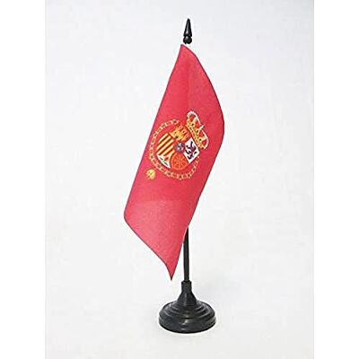 AZ FLAG Drapeau De Table Etendard de Felipe VI d'Espagne 15x15 cm Petit Drapeau Royal Espagnol De Bureau 100% Polyester Avec Hampe De 25cm Et Socle En Plastique Noir - Publicité AZ FLAG Drapeau De Table Etendard de Felipe VI d'Espagne 15x15 cm Petit Drapeau Royal Espagnol De Bureau 100% Polyester Avec Hampe De 25cm Et Socle En Plastique Noir - Publicité