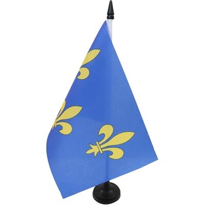 AZ FLAG Drapeau De Table 3 Fleur de Lys Bleu et Or 21x14 cm Petit Drapeau Royal Français De Bureau 100% Polyester Avec Hampe De 25cm Et Socle En Plastique Noir - Publicité AZ FLAG Drapeau De Table 3 Fleur de Lys Bleu et Or 21x14 cm Petit Drapeau Royal Français De Bureau 100% Polyester Avec Hampe De 25cm Et Socle En Plastique Noir - Publicité