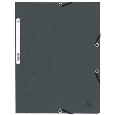 Exacompta 10 Chemises à Élastiques 3 Rabats 355 g/m² Gris - Publicité Exacompta 10 Chemises à Élastiques 3 Rabats 355 g/m² Gris - Publicité