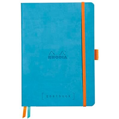 Rhodia 117767C Carnet Souple Goalbook Turquoise A5 14,8 x 21 cm Petits Carreaux 240 pages Papier Clairefontaine Ivoire 90 g/m² 2 Rubans, Fermeture Élastique Simili Cuir - Publicité Rhodia 117767C Carnet Souple Goalbook Turquoise A5 14,8 x 21 cm Petits Carreaux 240 pages Papier Clairefontaine Ivoire 90 g/m² 2 Rubans, Fermeture Élastique Simili Cuir - Publicité