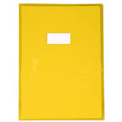 Calligraphe 73204AMZC Un Protège-Cahier Cristalux Jaune A4 21x29,7 cm 22/100ème avec Porte-Étiquette PVC Transparent Lisse - Publicité Calligraphe 73204AMZC Un Protège-Cahier Cristalux Jaune A4 21x29,7 cm 22/100ème avec Porte-Étiquette PVC Transparent Lisse - Publicité