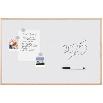 Bi-Office Tableau Blanc Magnétique New Basic avec Cadre en Bois de Pin 585 x 385 mm Naturel - Publicité Bi-Office Tableau Blanc Magnétique New Basic avec Cadre en Bois de Pin 585 x 385 mm Naturel - Publicité