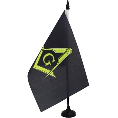 AZ FLAG Drapeau De Table Franc-maçonnerie noir 21x14 cm Petit Drapeau Franc-Maçon De Bureau 100% Polyester Avec Hampe De 25cm Et Socle En Plastique Noir - Publicité AZ FLAG Drapeau De Table Franc-maçonnerie noir 21x14 cm Petit Drapeau Franc-Maçon De Bureau 100% Polyester Avec Hampe De 25cm Et Socle En Plastique Noir - Publicité