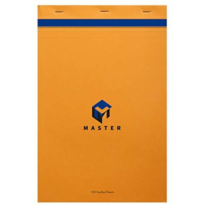 Calligraphe 10714C Un Bloc Master Agrafé en Tête Orange (une Marque de Clairefontaine) A4+ 21x31,8 cm 100 Feuilles Petits Carreaux Papier 70 g Couverture Carte Enduite - Publicité Calligraphe 10714C Un Bloc Master Agrafé en Tête Orange (une Marque de Clairefontaine) A4+ 21x31,8 cm 100 Feuilles Petits Carreaux Papier 70 g Couverture Carte Enduite - Publicité