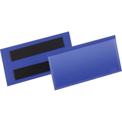 Durable Porte étiquette Porte étiquette magnétique Pochette porte-étiquette Pour surfaces métalliques 100 x 38 mm Bleu foncé Boîte de 50 pièces 174107 - Publicité Durable Porte étiquette Porte étiquette magnétique Pochette porte-étiquette Pour surfaces métalliques 100 x 38 mm Bleu foncé Boîte de 50 pièces 174107 - Publicité