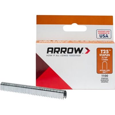 Arrow 160841 T25 Boîte de 1000 Agrafes 11 mm pour câble ø 6 mm - Publicité Arrow 160841 T25 Boîte de 1000 Agrafes 11 mm pour câble ø 6 mm - Publicité