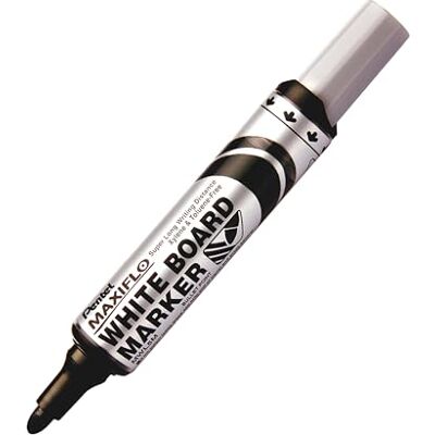 Pentel Maxiflo Green Label Marqueur pour Tableau Blanc à Pointe conique large Noir - Publicité Pentel Maxiflo Green Label Marqueur pour Tableau Blanc à Pointe conique large Noir - Publicité