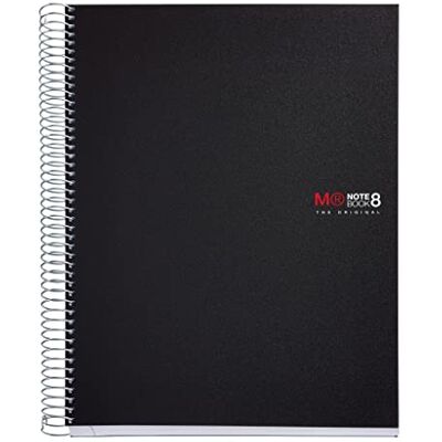 Miquelrius Carnet de notes A4 The Original, 8 bandes de couleur, Couverture polypropylène opaque, Format 210 x 297 mm, Perforation 4 trous, 200 feuilles 70 g/m², Grille 5 mm, Couleur Noir - Publicité Miquelrius Carnet de notes A4 The Original, 8 bandes de couleur, Couverture polypropylène opaque, Format 210 x 297 mm, Perforation 4 trous, 200 feuilles 70 g/m², Grille 5 mm, Couleur Noir - Publicité