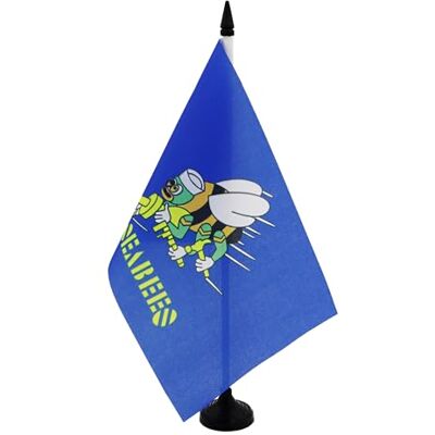 AZ FLAG Drapeau De Table US Navy Seabees 21x14 cm Petit Drapeau De L'Armée Américaine De Bureau 100% Polyester Avec Hampe De 25cm Et Socle En Plastique Noir - Publicité AZ FLAG Drapeau De Table US Navy Seabees 21x14 cm Petit Drapeau De L'Armée Américaine De Bureau 100% Polyester Avec Hampe De 25cm Et Socle En Plastique Noir - Publicité