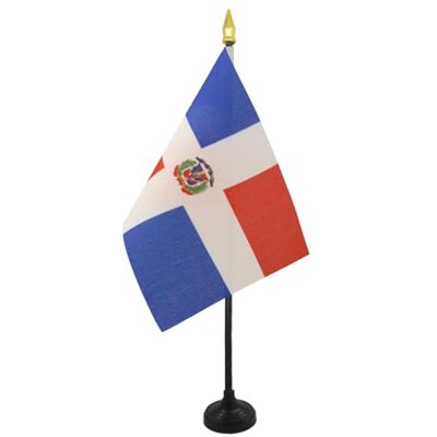 AZ FLAG Mini Drapeau République Dominicaine De Table 15x10 cm Drapeau Dominicain De Bureau 100% Polyester Avec Hampe Pointe Dorée 25cm - Publicité AZ FLAG Mini Drapeau République Dominicaine De Table 15x10 cm Drapeau Dominicain De Bureau 100% Polyester Avec Hampe Pointe Dorée 25cm - Publicité