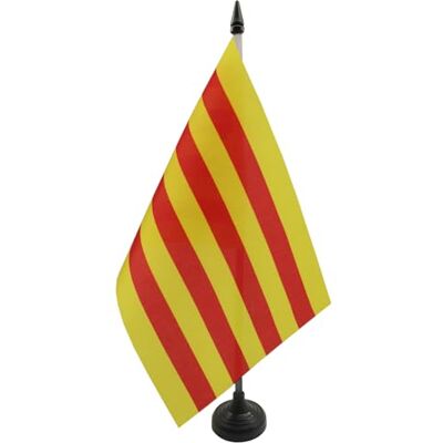 AZ FLAG Drapeau De Table Catalogne 21x14 cm Petit Drapeau Catalan De Bureau 100% Polyester Avec Hampe De 25cm Et Socle En Plastique Noir - Publicité AZ FLAG Drapeau De Table Catalogne 21x14 cm Petit Drapeau Catalan De Bureau 100% Polyester Avec Hampe De 25cm Et Socle En Plastique Noir - Publicité