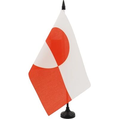 AZ FLAG Drapeau De Table Groenland 21x14 cm Petit Drapeau Groenlandais De Bureau 100% Polyester Avec Hampe De 25cm Et Socle En Plastique Noir - Publicité AZ FLAG Drapeau De Table Groenland 21x14 cm Petit Drapeau Groenlandais De Bureau 100% Polyester Avec Hampe De 25cm Et Socle En Plastique Noir - Publicité