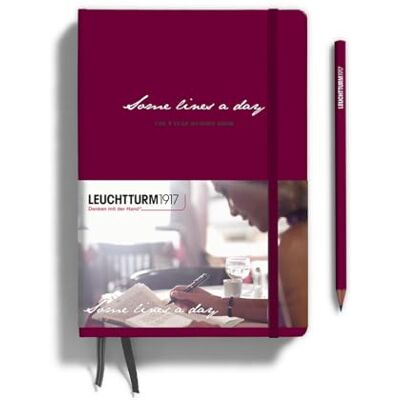 LEUCHTTURM1917 368169 Some Lines A Day, Journal sur 5 ans, Medium (A5), Couverture rigide, 5 ans Mémoires Journal, Port Red - Publicité LEUCHTTURM1917 368169 Some Lines A Day, Journal sur 5 ans, Medium (A5), Couverture rigide, 5 ans Mémoires Journal, Port Red - Publicité