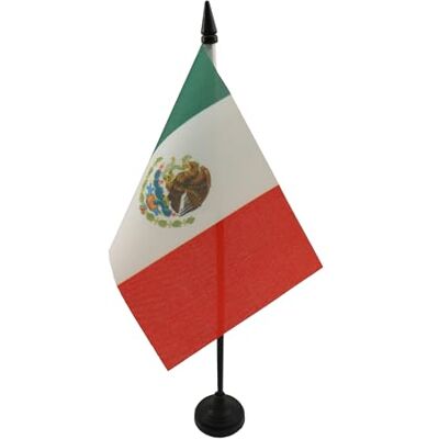AZ FLAG Drapeau De Table Mexique 15x10 cm Mini Drapeau Mexicain De Bureau 100% Polyester Avec Hampe De 25cm Et Socle En Plastique Noir - Publicité AZ FLAG Drapeau De Table Mexique 15x10 cm Mini Drapeau Mexicain De Bureau 100% Polyester Avec Hampe De 25cm Et Socle En Plastique Noir - Publicité