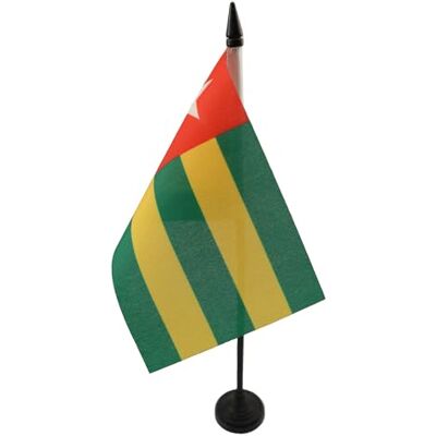 AZ FLAG Drapeau De Table Togo 15x10 cm Mini Drapeau Togolais De Bureau 100% Polyester Avec Hampe De 25cm Et Socle En Plastique Noir - Publicité AZ FLAG Drapeau De Table Togo 15x10 cm Mini Drapeau Togolais De Bureau 100% Polyester Avec Hampe De 25cm Et Socle En Plastique Noir - Publicité