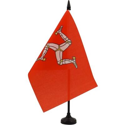 AZ FLAG Drapeau De Table Ile de Man 21x14 cm Petit Drapeau Mannois De Bureau 100% Polyester Avec Hampe De 25cm Et Socle En Plastique Noir - Publicité AZ FLAG Drapeau De Table Ile de Man 21x14 cm Petit Drapeau Mannois De Bureau 100% Polyester Avec Hampe De 25cm Et Socle En Plastique Noir - Publicité