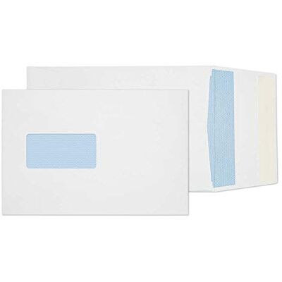 Blake Purely Packaging C5 229 x 162 mm 120 g/m² Enveloppes Pochettes à Soufflet Bande Adhésive Fenêtre (6001) Blanc Boîte de 125 - Publicité Blake Purely Packaging C5 229 x 162 mm 120 g/m² Enveloppes Pochettes à Soufflet Bande Adhésive Fenêtre (6001) Blanc Boîte de 125 - Publicité