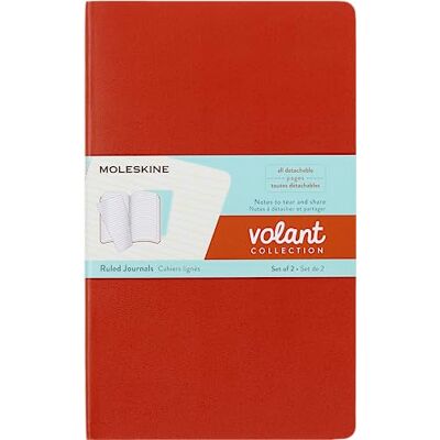 Moleskine Cahier volant grand format ligne orange-bleu 2ex - Publicité Moleskine Cahier volant grand format ligne orange-bleu 2ex - Publicité