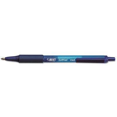 BIC Lot de 20 Stylos bille SOFT FEEL CLIC GRIP Pte Moy. 1 mm Bleu - Publicité BIC Lot de 20 Stylos bille SOFT FEEL CLIC GRIP Pte Moy. 1 mm Bleu - Publicité