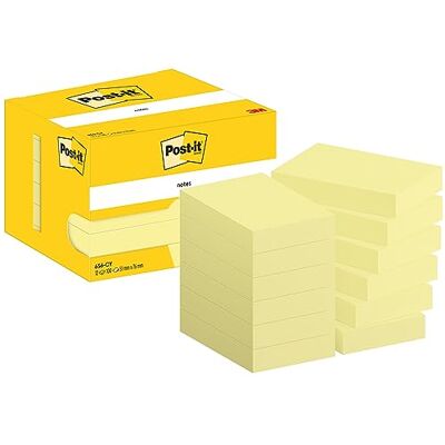 Post-It Notes Autocollantes, Pack de 12 Blocs, 100 Feuilles par Bloc, 51 mm x 76 mm, Jaune Pastel Feuillets Adhésifs pour Prise de Notes, Listes de Tâches et Rappels - Publicité Post-It Notes Autocollantes, Pack de 12 Blocs, 100 Feuilles par Bloc, 51 mm x 76 mm, Jaune Pastel Feuillets Adhésifs pour Prise de Notes, Listes de Tâches et Rappels - Publicité