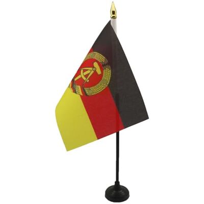 AZ FLAG Drapeau de Table Allemagne de l'Est 15x10 cm Socle Plastique Usage intérieur Drapeau de bureau allemand Deutsche Demokratische Republik finition cousue et bords renforcés polyester 100D - Publicité AZ FLAG Drapeau de Table Allemagne de l'Est 15x10 cm Socle Plastique Usage intérieur Drapeau de bureau allemand Deutsche Demokratische Republik finition cousue et bords renforcés polyester 100D - Publicité