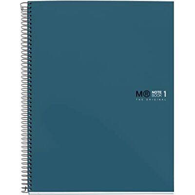 Miquelrius Cahier A4, Notebook The Original Colors, 80 de Feuilles 90 g/m², 1 Bande de Couleur, Petits Carreaux 5 mm, 4 Perforations, Couverture Rigide en Carton Plastifié, Océan - Publicité Miquelrius Cahier A4, Notebook The Original Colors, 80 de Feuilles 90 g/m², 1 Bande de Couleur, Petits Carreaux 5 mm, 4 Perforations, Couverture Rigide en Carton Plastifié, Océan - Publicité