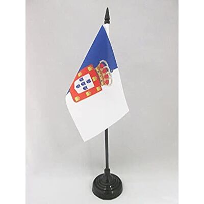AZ FLAG Drapeau De Table Royaume de Portugal 1139-1910 15x10 cm Mini Drapeau Royal Portugais De Bureau 100% Polyester Avec Hampe De 25cm Et Socle En Plastique Noir - Publicité AZ FLAG Drapeau De Table Royaume de Portugal 1139-1910 15x10 cm Mini Drapeau Royal Portugais De Bureau 100% Polyester Avec Hampe De 25cm Et Socle En Plastique Noir - Publicité