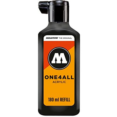 Molotow ONE4ALL Refill Acrylique Couleur 180 Signal Noir 180 ml Encre de recharge pour marqueur permanent - Publicité Molotow ONE4ALL Refill Acrylique Couleur 180 Signal Noir 180 ml Encre de recharge pour marqueur permanent - Publicité