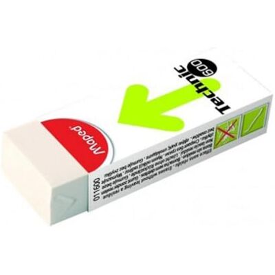 Maped 94057 Gomme technic 600 Blanc - Publicité Maped 94057 Gomme technic 600 Blanc - Publicité